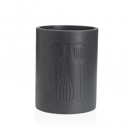 PORTAUTENSILIOS GRANDE COCINA NEGRO