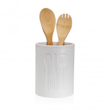 PORTAUTENSILIOS GRANDE COCINA BLANCO