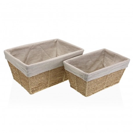 SET DE 2 CESTAS MARRON ZENIT SIN TAPA