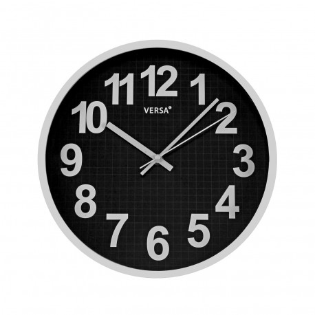 RELOJ COCINA 30 CM ATLAS NEGRO