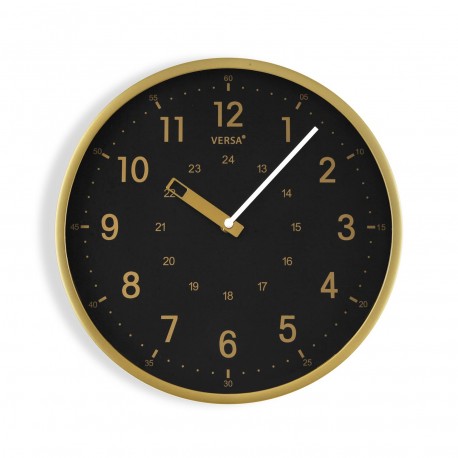 RELOJ COCINA 30 CM GOLDEN NEGRO
