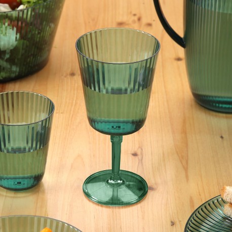 COPA TRANSPARENTE VERDE 360ML