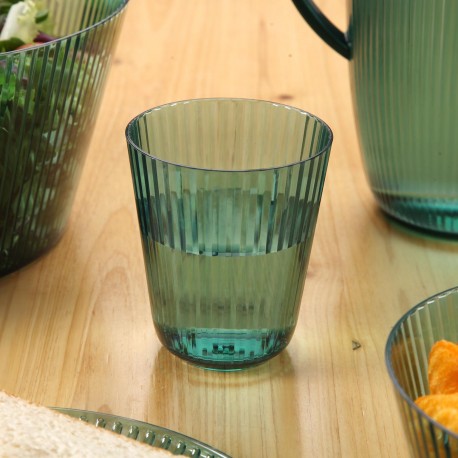 VASO TRANSPARENTE  VERDE 320ML