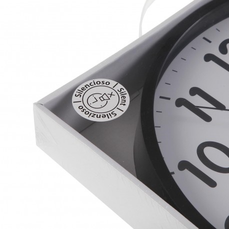 RELOJ COCINA 30 CM ECLIPSE NEGRO