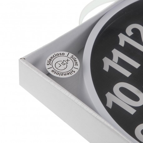 RELOJ COCINA 30 CM ATLAS NEGRO