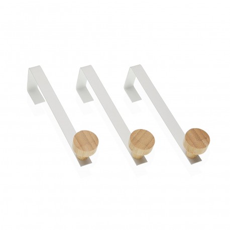 SET 3 PERCHEROS DE PUERTA BLANCO INDIVIDUALES