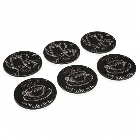 SET 6 POSAVASOS PIZARRA