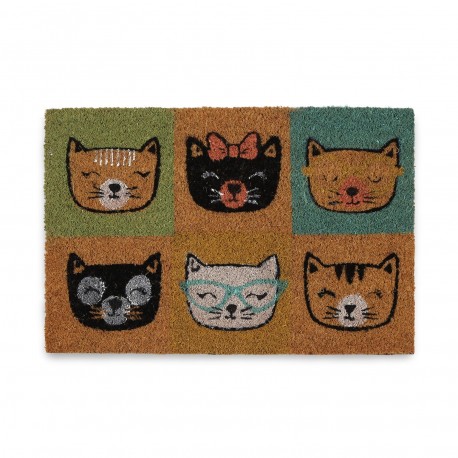 FELPUDO GATOS CHIC FIBRA DE COCO 40X60