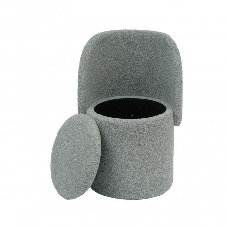 ASIENTO CON ALMACENAMIENTO GRIS