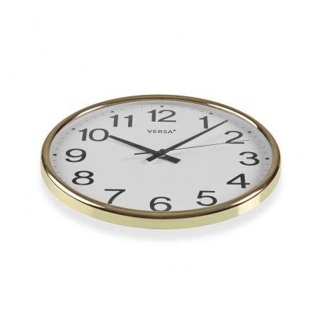 RELOJ PARED GIA DORADO 26CM