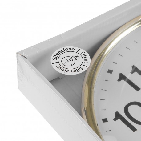 RELOJ PARED GIA DORADO 26CM