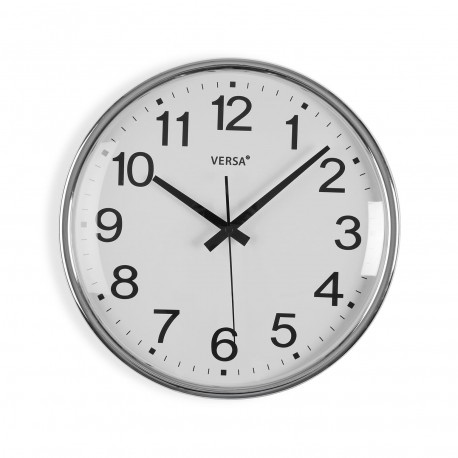 RELOJ PARED GIA PLATEADO 31CM