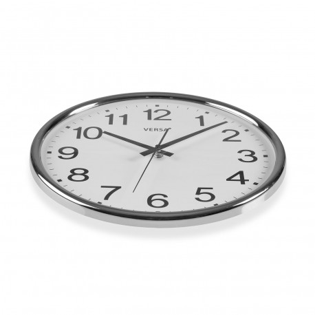 RELOJ PARED GIA PLATEADO 31CM