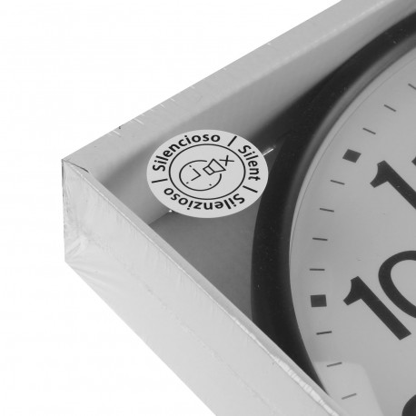 RELOJ PARED GIA NEGRO 31CM