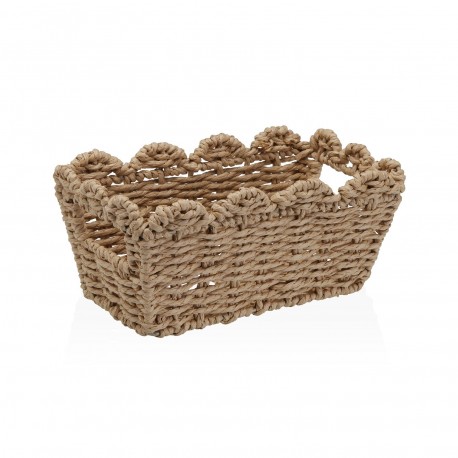 CESTA TRENZADA BORDE NATURAL