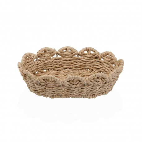CESTA TRENZADA BORDE NATURAL