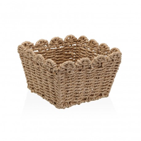 CESTA TRENZADA BORDE NATURAL