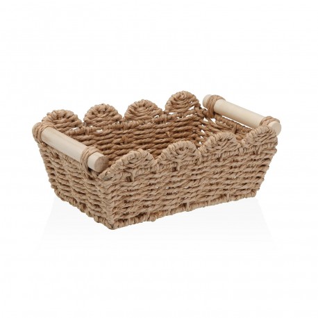 CESTA TRENZADA BORDE NATURAL