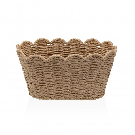 CESTA TRENZADA BORDE NATURAL