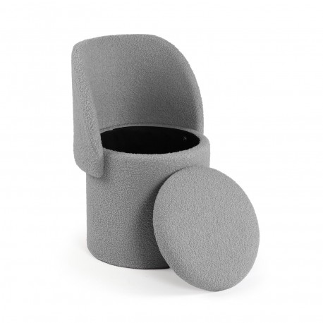 ASIENTO CON ALMACENAMIENTO GRIS