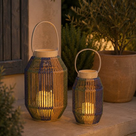 FAROLILLO CON VELA LED 26 CM SELUNA