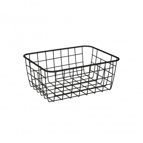 CESTA RECTANGULAR NEGRO MEDIANO