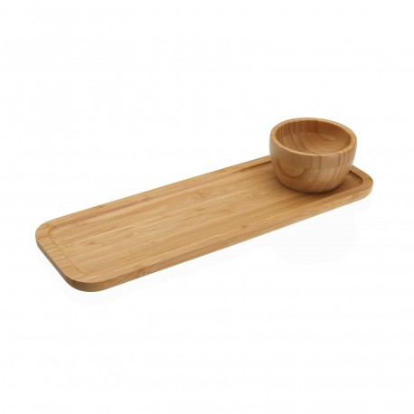BANDEJA CON BOWL DE BAMBU