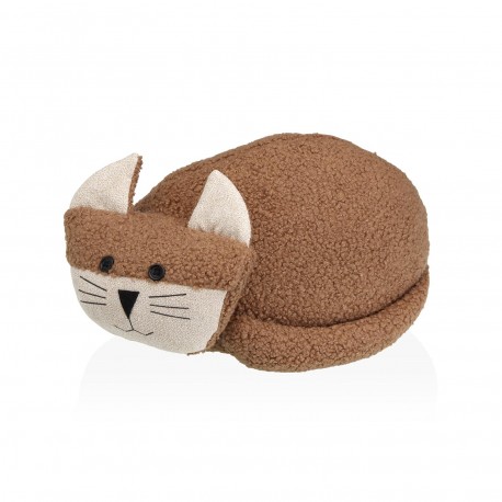 SUJETAPUERTAS GATO TUMBADO MARRON