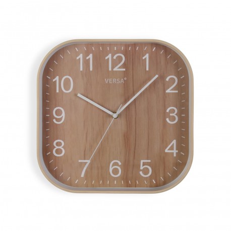 RELOJ COCINA SQUARE MADERA CLARA