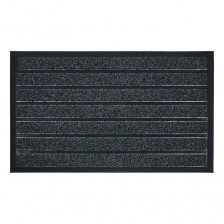 FELPUDO RAYAS NEGRO 40X70