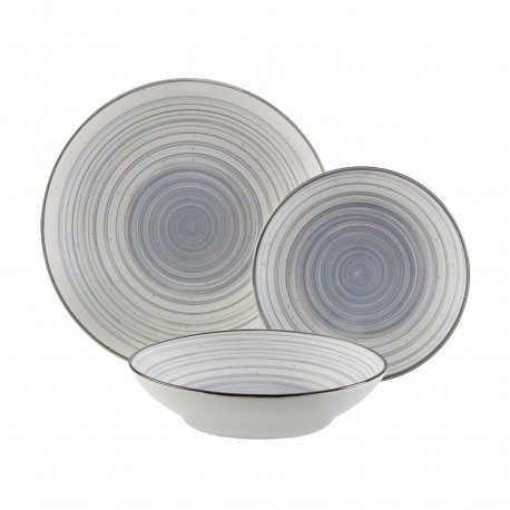VAJILLA 18 PIEZAS NYLOR GRIS