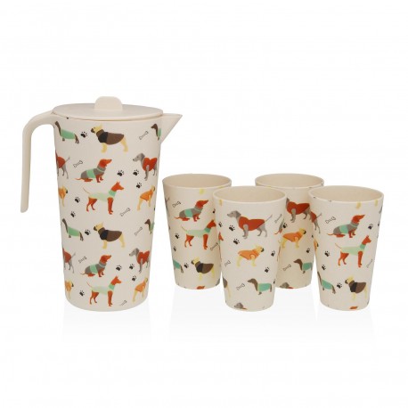 SET 4 VASOS Y JARRA AMICO