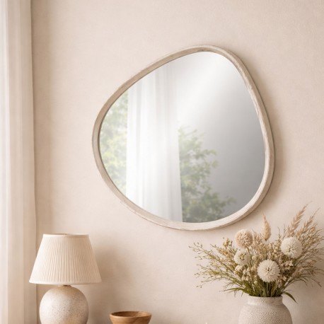 ESPEJO DE PARED BEIGE