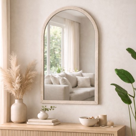 ESPEJO DE PARED BEIGE