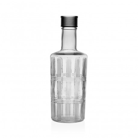 BOTELLA CRISTAL CON TAPA DE METAL