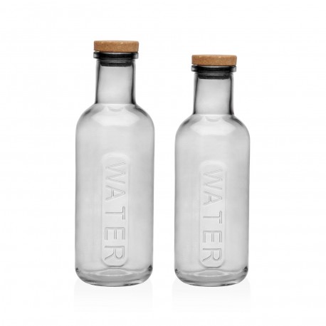 BOTELLA CRISTAL CON CORCHO