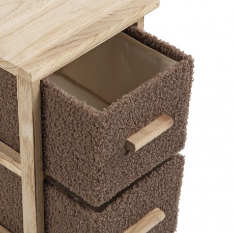 CAJONERA ESTRECHA 4 CAJONES MARRÓN