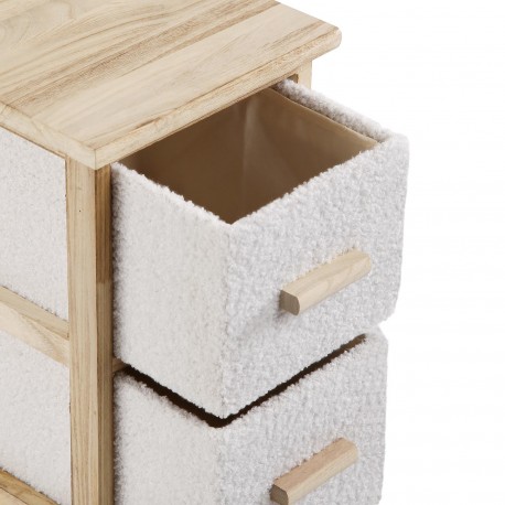 CAJONERA ESTRECHA 3 CAJONES BEIGE