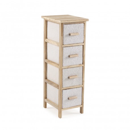 CAJONERA ESTRECHA 4 CAJONES BEIGE