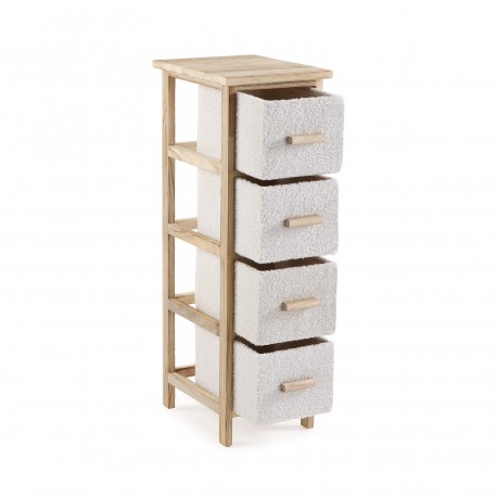 CAJONERA ESTRECHA 4 CAJONES BEIGE