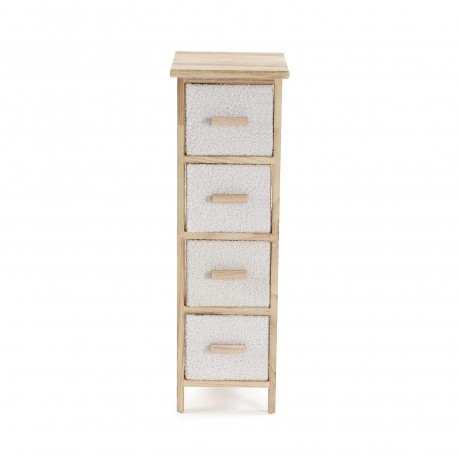 CAJONERA ESTRECHA 4 CAJONES BEIGE