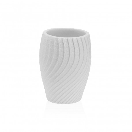 VASO PORTACEPILLOS SPIRALE BLANCO