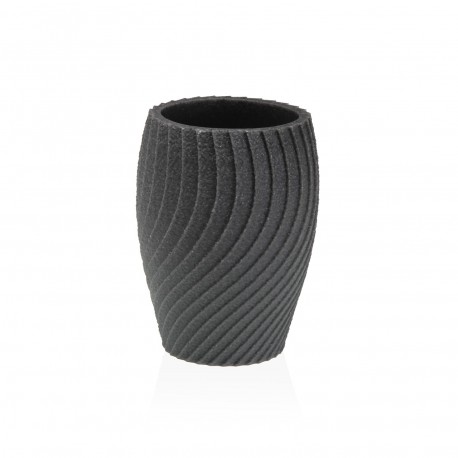 VASO PORTACEPILLOS SPIRALE GRIS
