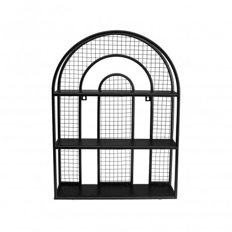 ESTANTERIA METALICA DE PARED NEGRA