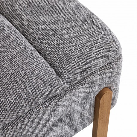 PIE DE CAMA TAPIZADO CON ALMACENAMIENTO GRIS CLARO