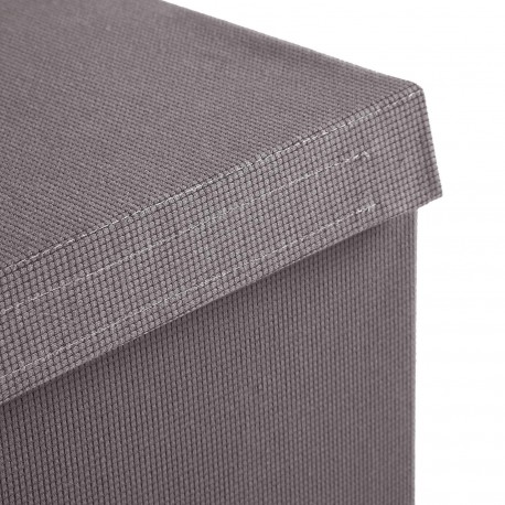 CESTO ROPA RECTANGULAR PLEGABLE GRIS CLARO