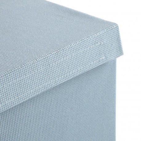 CESTO ROPA RECTANGULAR PLEGABLE AZUL