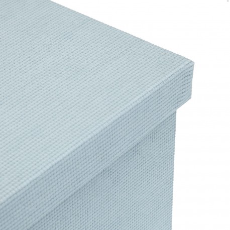 CESTA RECTANGULAR CON TAPA PLEGABLE AZUL