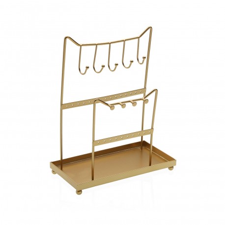 JOYERO METALICO DORADO CON COLGADOR PEQUEÑO