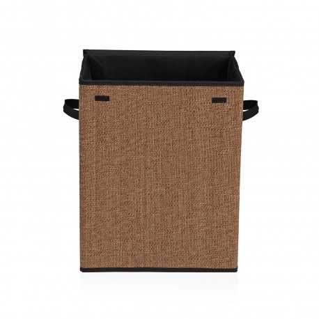 CESTO ROPA PLEGABLE RIBETE NEGRO